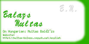 balazs multas business card